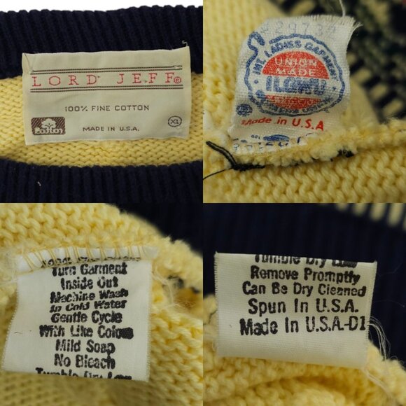 Lord Jeff Pullover Sweater Mens XL Grandpa Vintage 90s Crew Neck USA Made - Picture 8 of 16